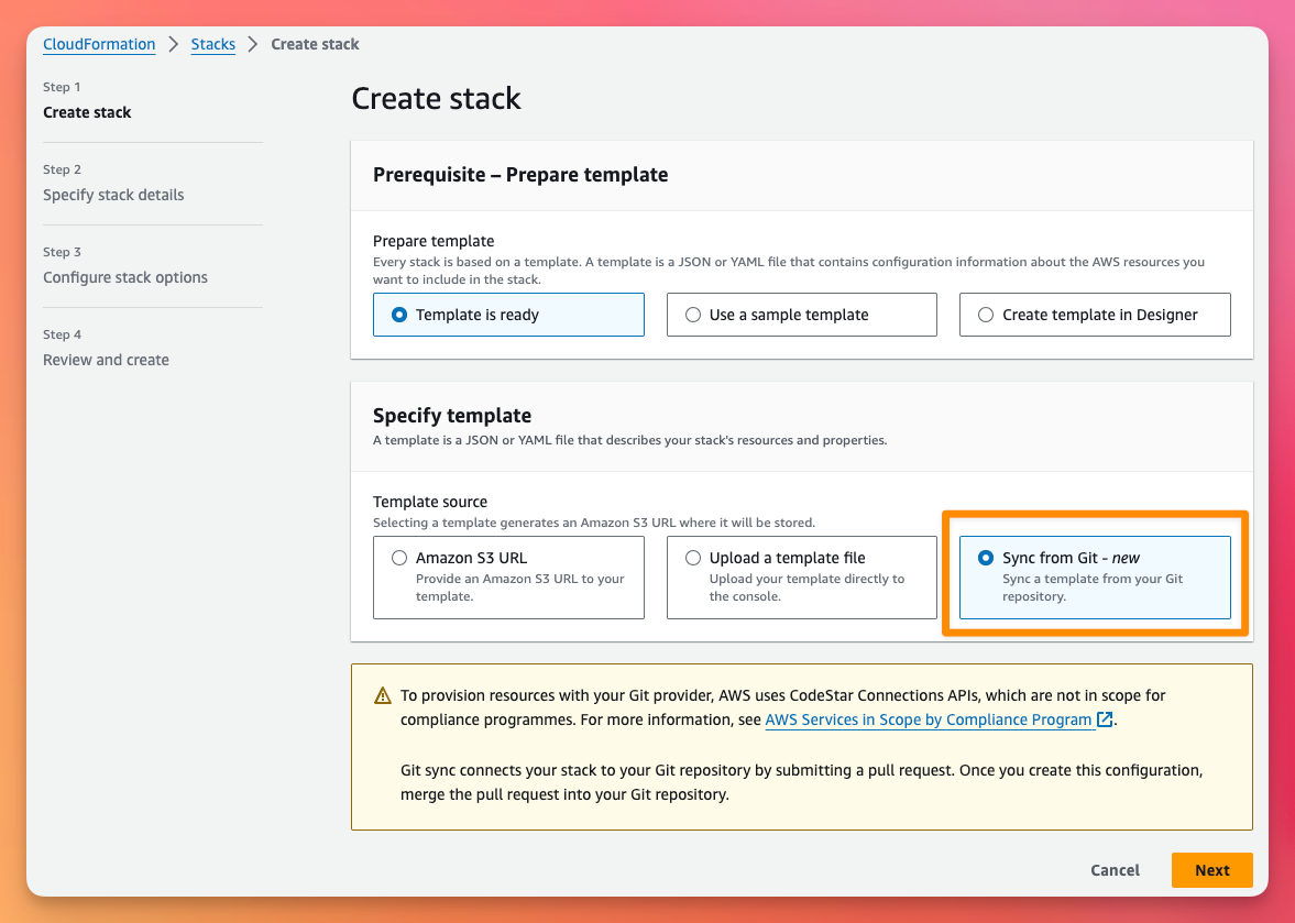 Simplifying Infrastructure Automation with AWS CloudFormation Git Sync