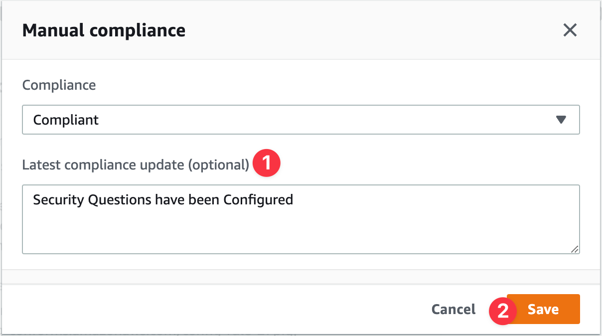 Track Manual Compliance tasks with AWS Config Process Checks