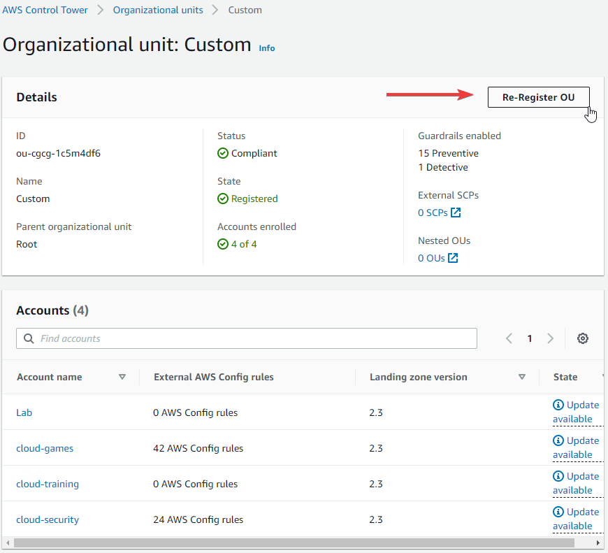 Don't forget to update your AWS Control Tower