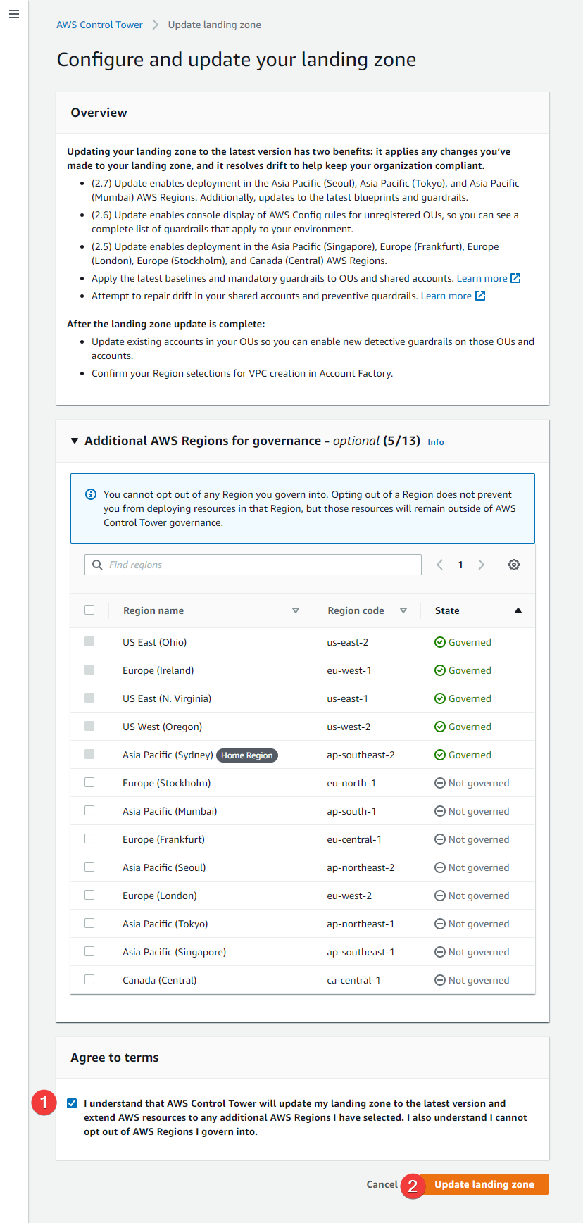 Don't forget to update your AWS Control Tower