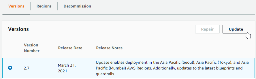Don't forget to update your AWS Control Tower